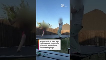 Menina de 10 anos salva irmão que engasgou durante brincadeira nos EUA #shorts