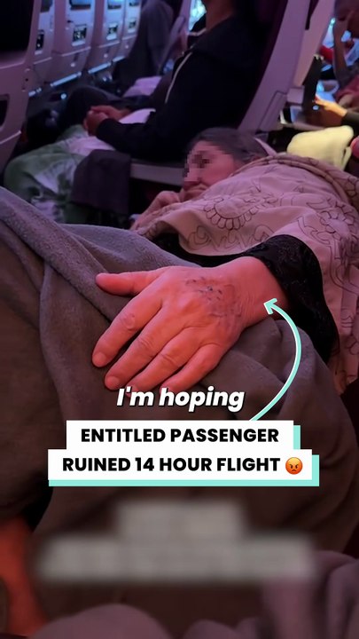 She wouldn't stop touching me 😳✈️