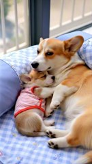 🐶❤️ The Sweetest Hug: Dog Cuddles Baby Like Family👶🐾