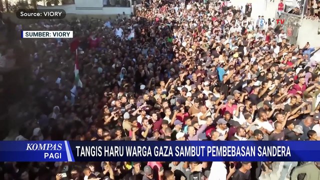 Momen Haru Warga Gaza Sambut Pembebasan 2.000 Tahanan Palestina Pasca Gencatan Senjata