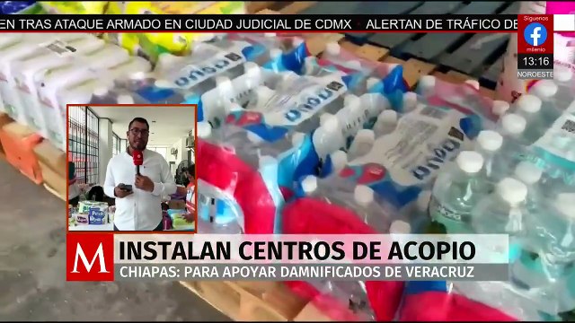 En Chiapas, instalan centros de acopio para ayudar a los damnificados de Veracruz