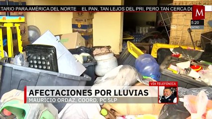 En SLP, se reporta "saldo blanco" tras lluvias; cinco mil hogares han sido afectados