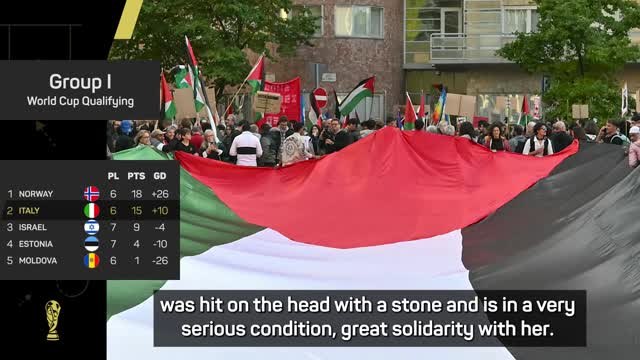 Gattuso praises fans and police after protests before Israel qualifier