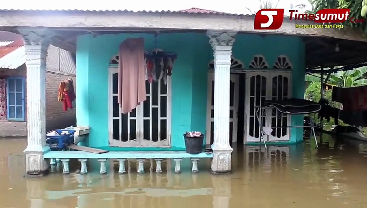 DUA RATUSAN RUMAH DI DESA SEI RAMPAH TERENDAM BANJIR, 7 KK DIANTARANYA MENGUNGSI