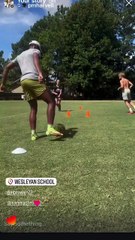 Mary Mac Brown training with older brother, Michael - 2025