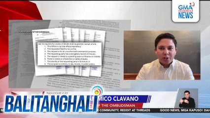 Panayam kay Asst. Ombudsman Mico Clavano, Spokesperson, Office of the Ombudsman | Balitanghali