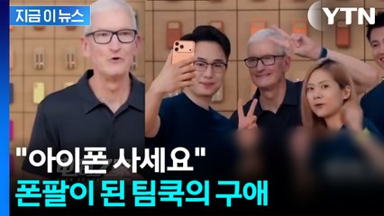 중국 라방에 '깜짝 등장'...아이폰 에어 홍보한 팀 쿡 [지금이뉴스] / YTN