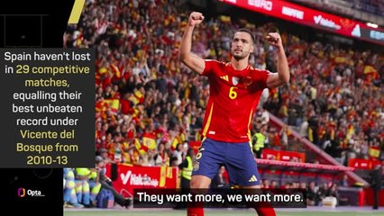 'We want more' - De la Fuente after Spain equal unbeaten record