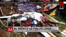 En Puebla, se reportan 15 muertos por las fuertes lluvias