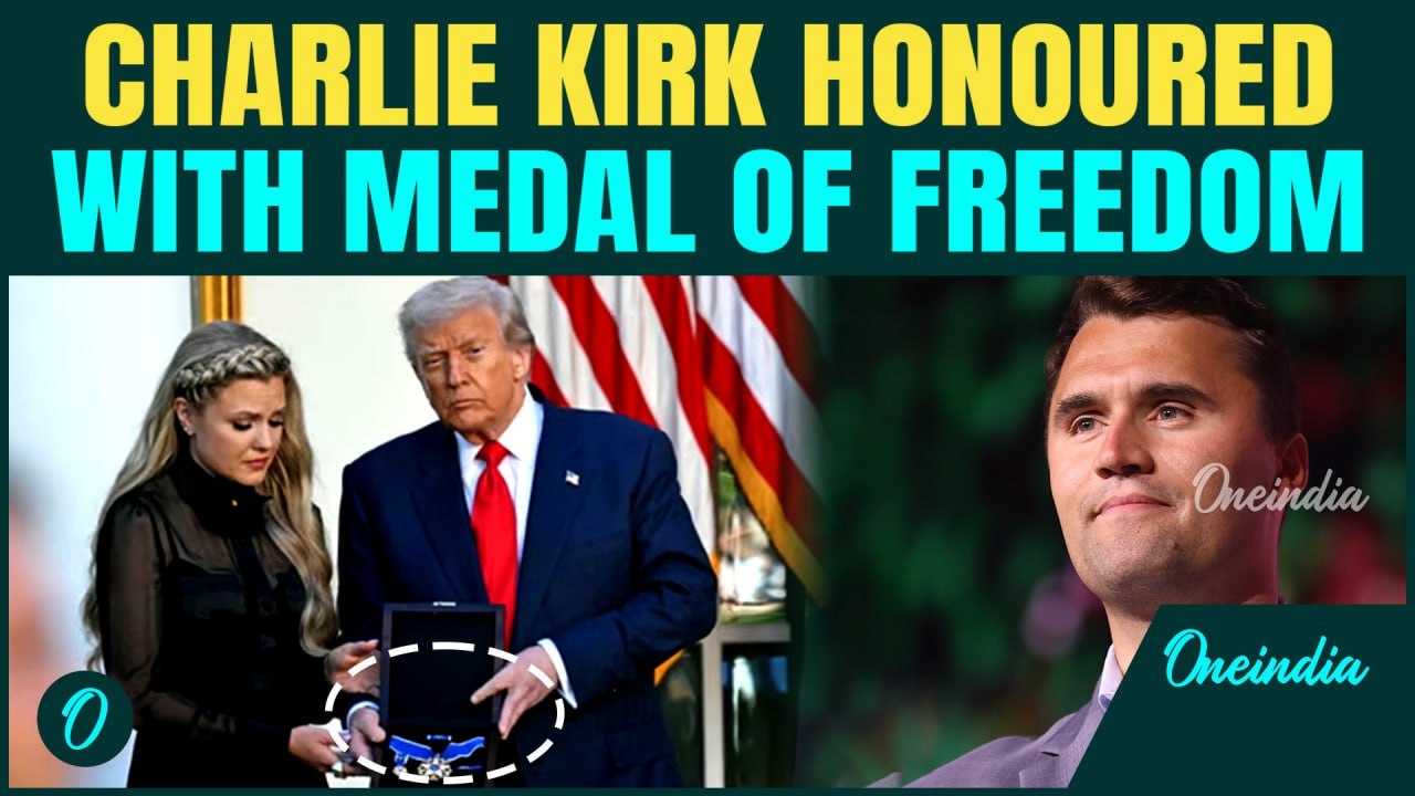 Trump Honours Charlie Kirk | ‘Martyr of truth & freedom’| Erika Kirk breaksdown in emotional tribute