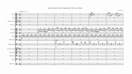 Original orchestral work April, Junior Year, Preparing for the Law Exam (2018.4.1-2018.4.11)  (Horizontal complete score)