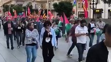 Manifestantes en la jornada de huelga del 15 de octubre