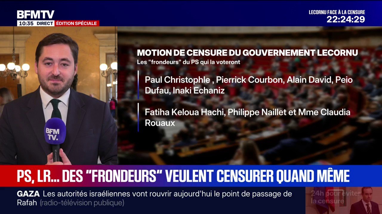 Au moins trois socialistes “frondeurs” censureront le gouvernement Lecornu II