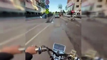 Aracıyla ters yönden giren sürücünün sözleri pes dedirtti!