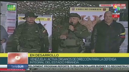 Breaking News: Venezuela activates comprehensive defense council for Miranda state