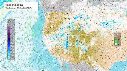 Snow will wind down in the Sierra Nevada today but begin to pile up in the northern Rockies.