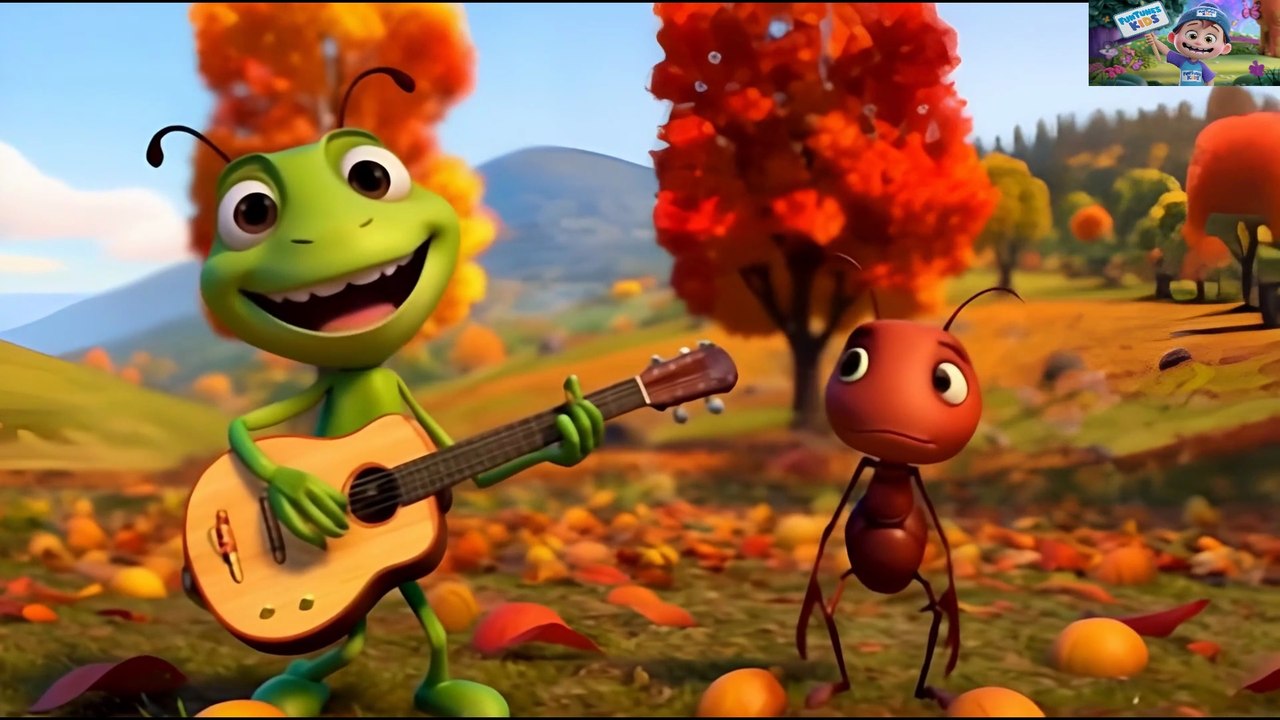 The Ant and the Grasshopper Song – Moral Story for Kids with Music 🐜🎵