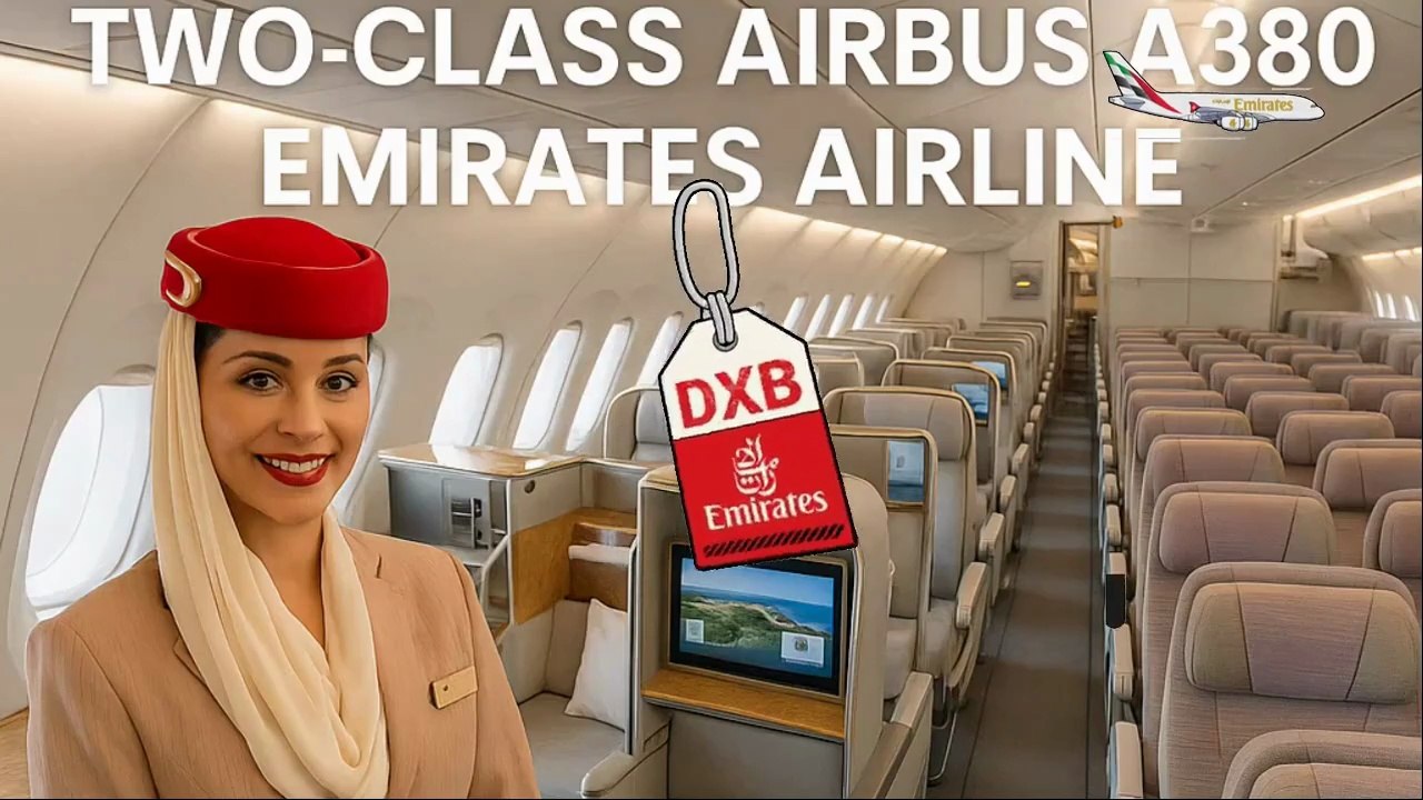 🛫 Emirates A380 Two-Class Tour ✨ Luxury Upper Deck Experience | Business Class & Lounge 🛋️💼