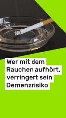 No Glomex Rauchstopp schützt Hirn: Wer mit dem Rauchen aufhört, verringert sein Demenzrisiko