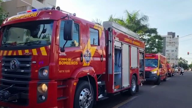 Mulher e criança sofrem queimaduras em incêndio em apartamento no Bairro Country, em Cascavel