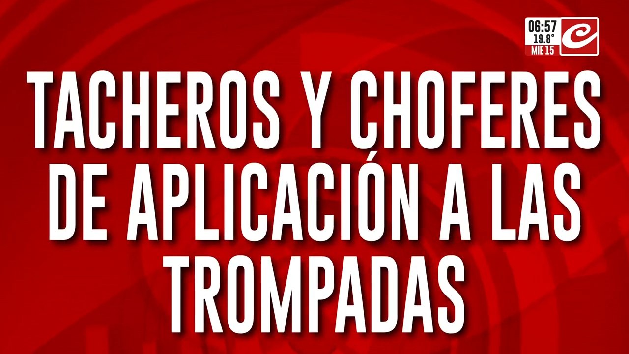 Tacheros y choferes de aplicación protagonizaron una tremenda batalla campal