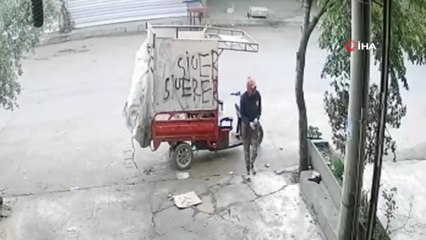 Sanayi sitesindeki hırsızlık güvenlik kamerasında