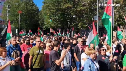 Miles de personas se manifiestan en Bilbao por Palestina y hacen boicot a las empresas que apoyan a Israel