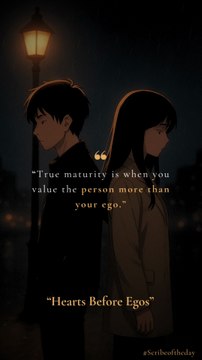 Hearts Before Egos 💔 - Scribe of the Day | Emotional Quotes