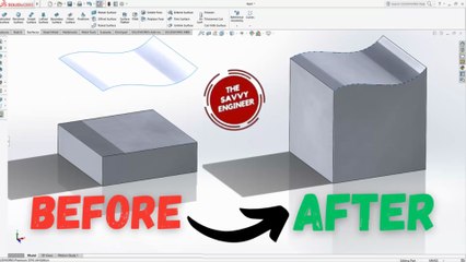 SolidWorks | How to Extrude a Part Face up to a Surface