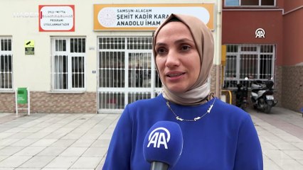 Samsun'da Filistin bayraklarıyla Gazze koreografisi