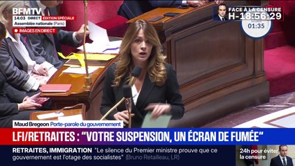 "Nous, on propose le débat; vous, vous proposez le désordre": Maud Bregeon, porte-parole du gouvernement, répond à Nadège Abomangoli, députée LFI