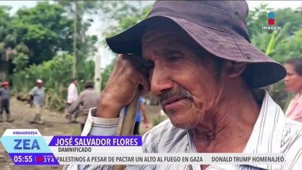 José Salvador perdió su casa tras las intensas lluvias en Veracruz