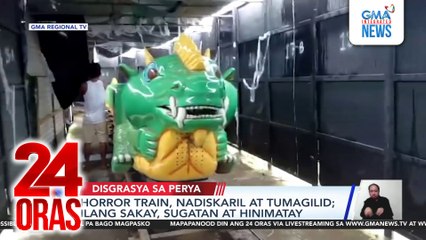 Horror train, nadiskaril at tumagilid; ilang sakay, sugatan at hinimatay | 24 Oras