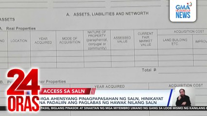 Mga ahensyang pinagpapasahan ng SALN, hinikayat na padaliin ang paglabas ng hawak nilang SALN | 24 Oras