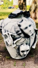 Watch how we turned a local trash bin into a spooky urn!