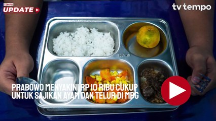 Prabowo Menyakini Rp 10 Ribu Cukup untuk Sajikan Ayam dan Telur di Menu MBG