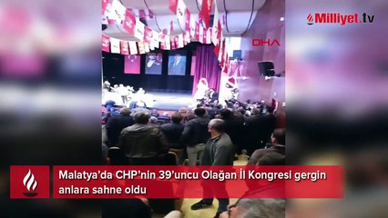 CHP Malatya Kongresi karıştı! Salondaki kavgaya polis müdahale etti
