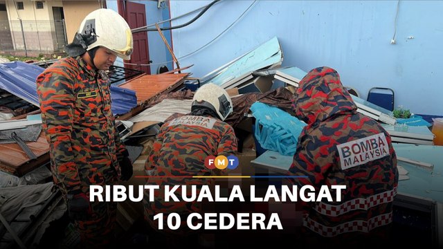 Wanita dan sembilan pelajar cedera dalam ribut di Kuala Langat