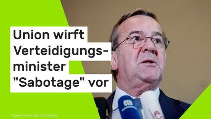 Zoff um Wehrdienst eskaliert: Pistorius gegen Losverfahren - Union wirft Verteidigungsminister "Sabotage" vor