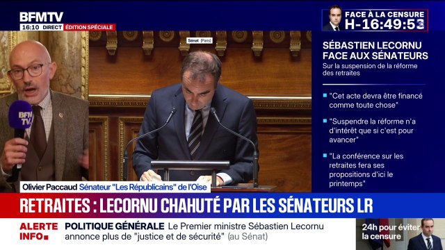 Suspendre la réforme des retraites [...] c'est manquer de courage , estime le sénateur LR Olivier Paccaud
