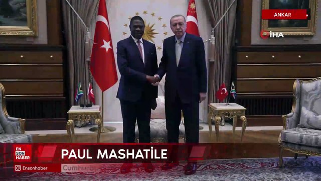 Erdoğan, Güney Afrika Cumhuriyeti Cumhurbaşkanı Yardımcısı Mashatile'yi kabul etti