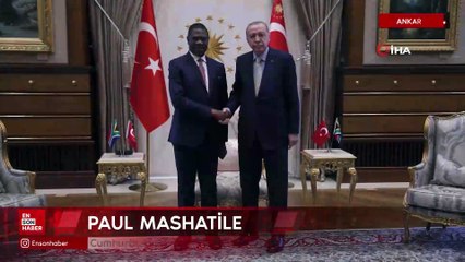 Erdoğan, Güney Afrika Cumhuriyeti Cumhurbaşkanı Yardımcısı Mashatile'yi kabul etti
