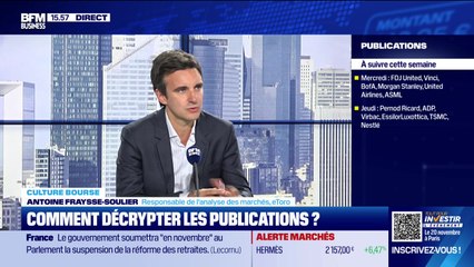 Culture Bourse : Comment décrypter les résultats d'entreprises ?, par Antoine Larigaudrie - 15/10