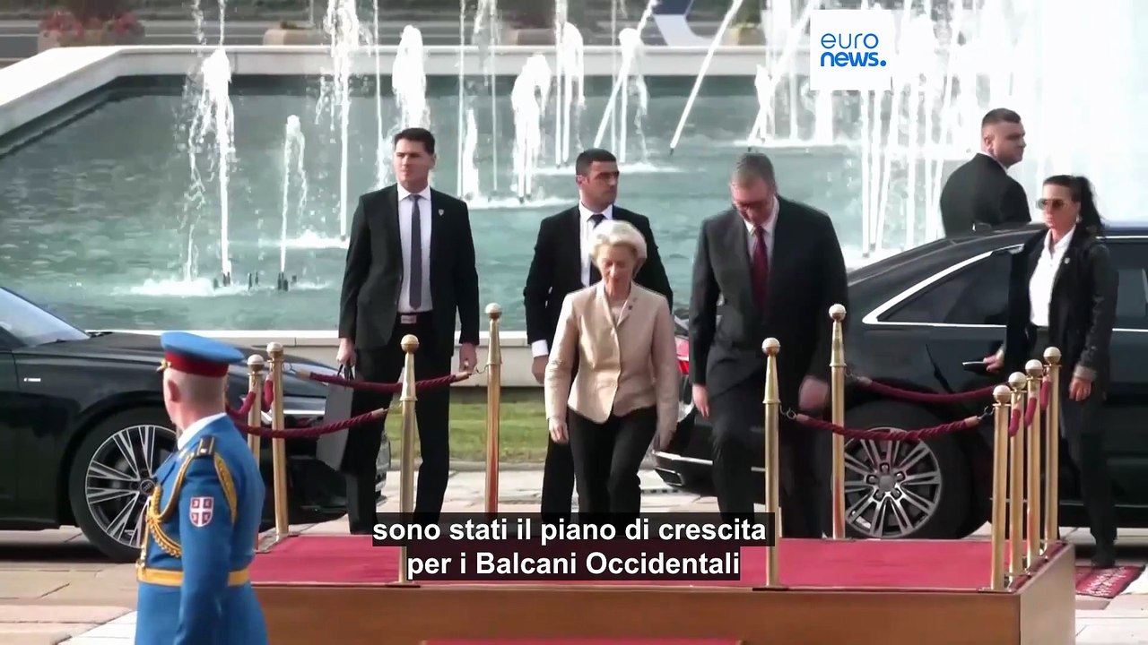 Von der Leyen visita la Serbia, in tour nei Balcani per discutere dell'allargamento dell'Ue