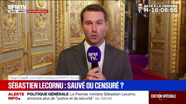Sébastien Lecornu chahuté par des sénateurs Les Républicains lors de sa déclaration de politique générale