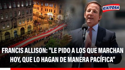 Francis Allison sobre marcha del 15 de octubre: "Háganlo de manera pacífica y no permitan que nadie manche su protesta legítima"