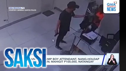 Sinisanteng pump boy attendant, nang-holdap sa gasolinahan; mahigit P100,000, natangay | Saksi