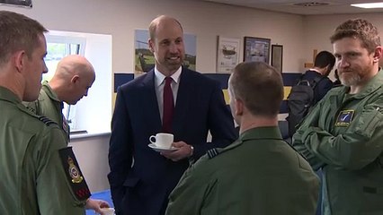 Prince William speaks to air force technicians about ‘missin