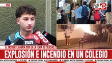 Explosión e incendio en un colegio: hay tres menores heridos