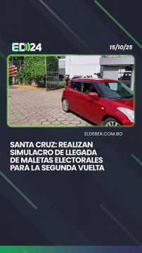 Santa Cruz: Realizan simulacro dde llegada de maletas electorales para la segunda vuelta